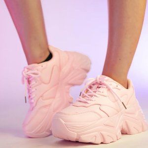 Blair Platform Sneakers by Raveland in BABY PINK SIZE 9 RAVE BOOTS